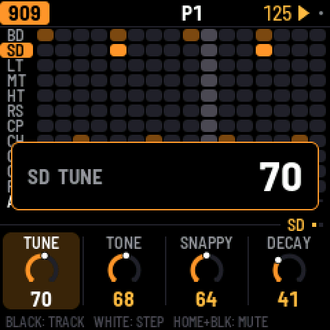 Original X0X: Turning a knob